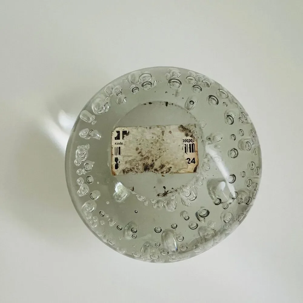 IKEA MAKTA Clear Glass Sphere Controlled Ball Bubble Paperweight